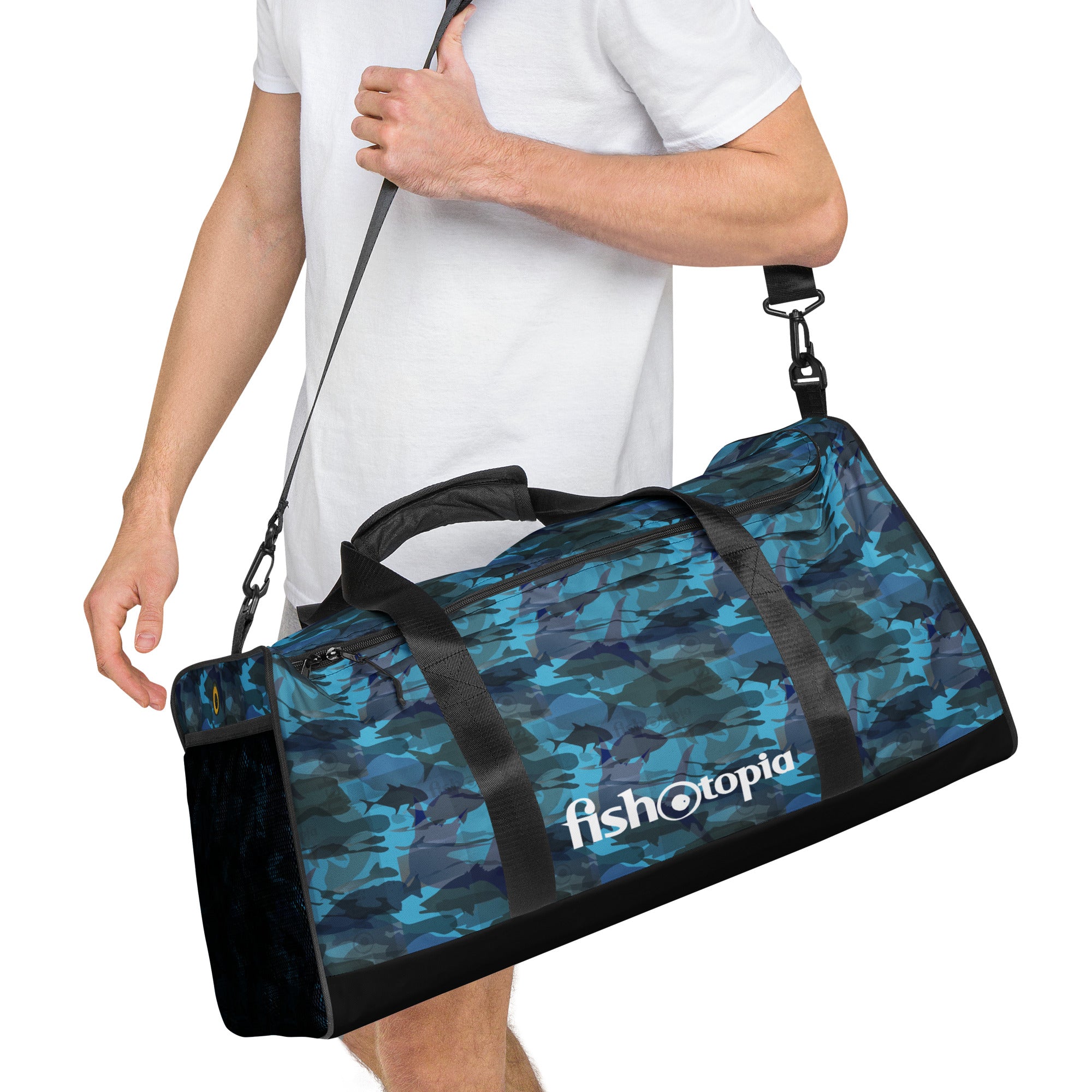 Fishotopia Signature Camo Duffel Bag