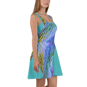 Psychedelic Bowline Dress — Turquoise