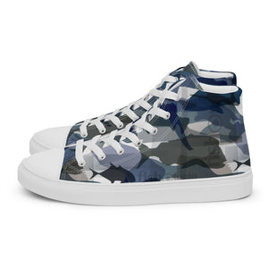 Fishotopia Signature Camo Men’s high top canvas shoes