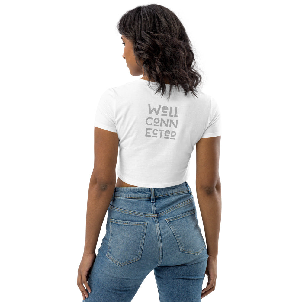 Well Connected Organic Crop Top [White]