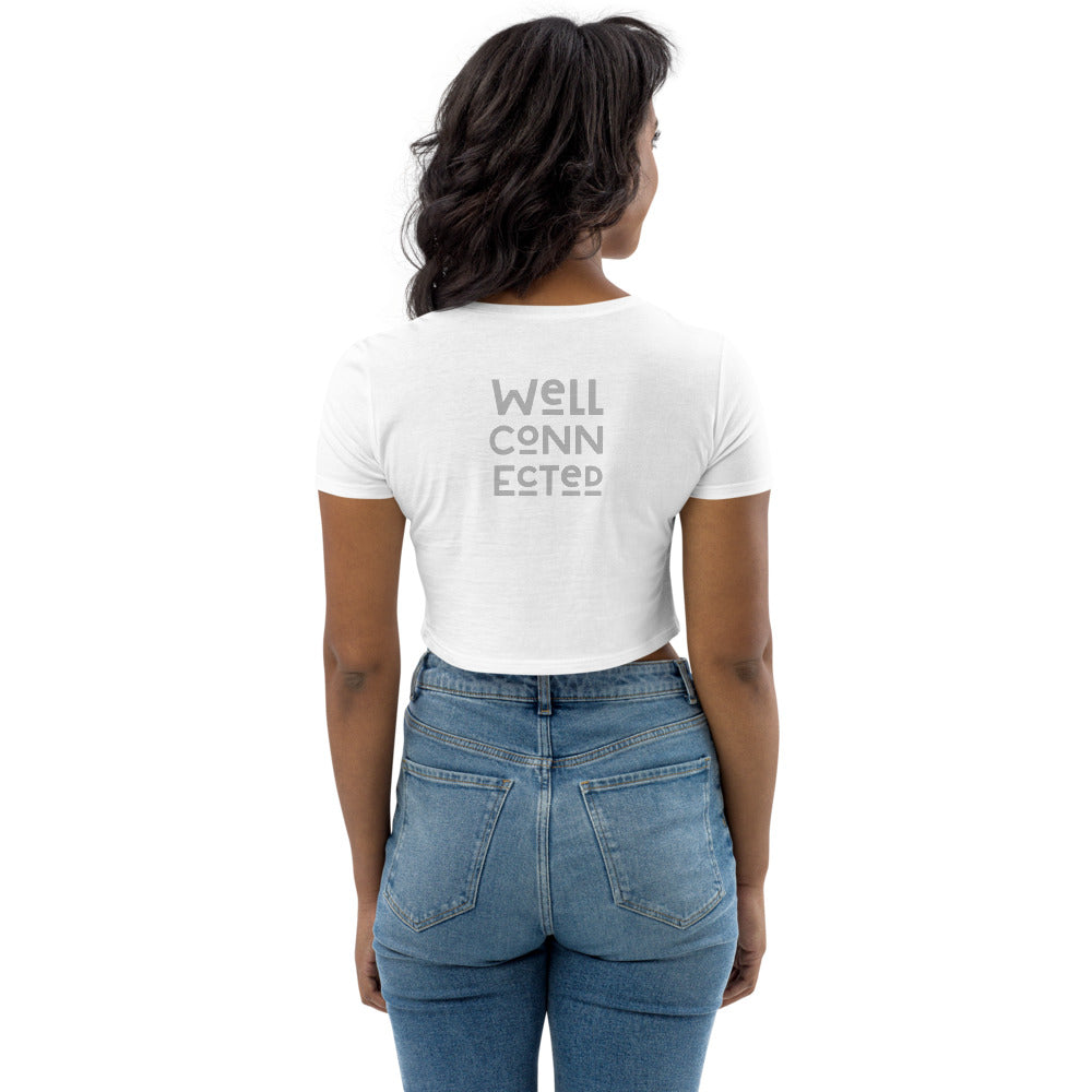 Well Connected Organic Crop Top [White]