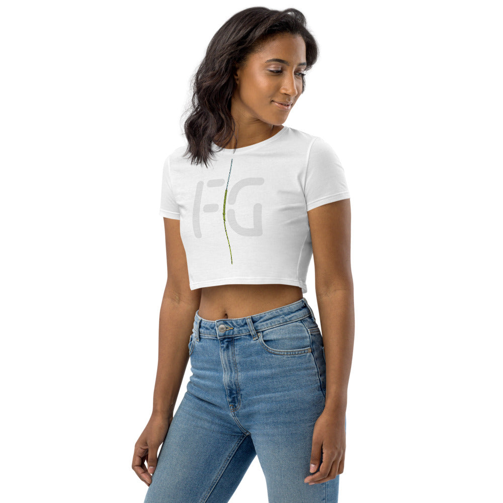 Well Connected Organic Crop Top [White]