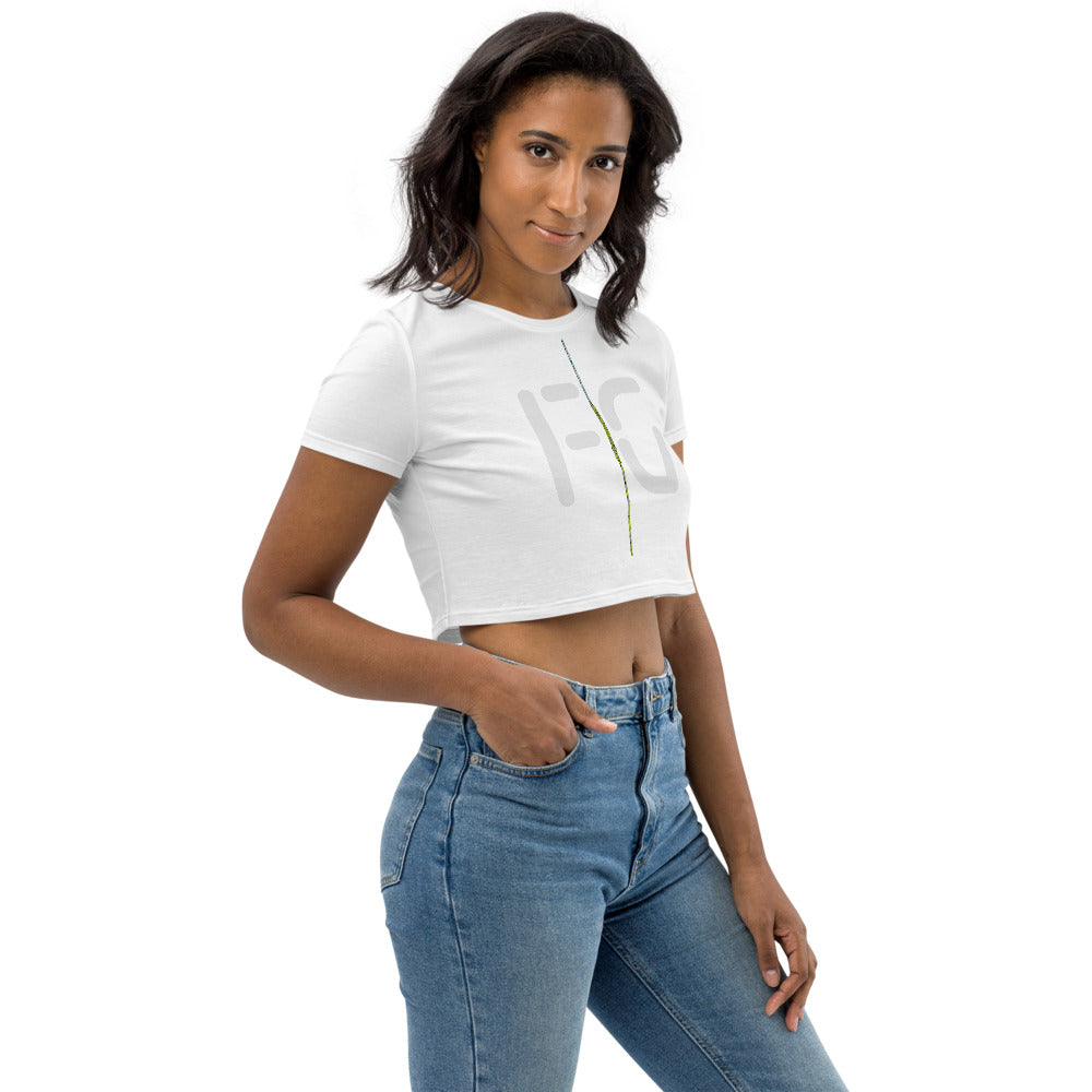 Well Connected Organic Crop Top [White]